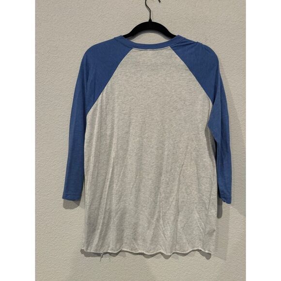 Next Level Apparel Women's Size Medium 3/4 Sleeves Maternity T-shirt Gray/Blue - Picture 2 of 4